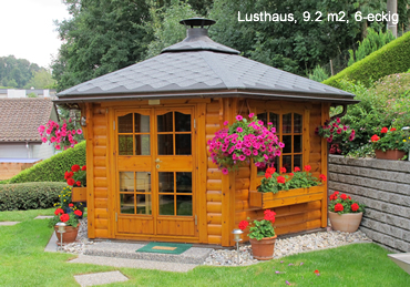 Lusthaus, 9.2 m2, 6-eckig